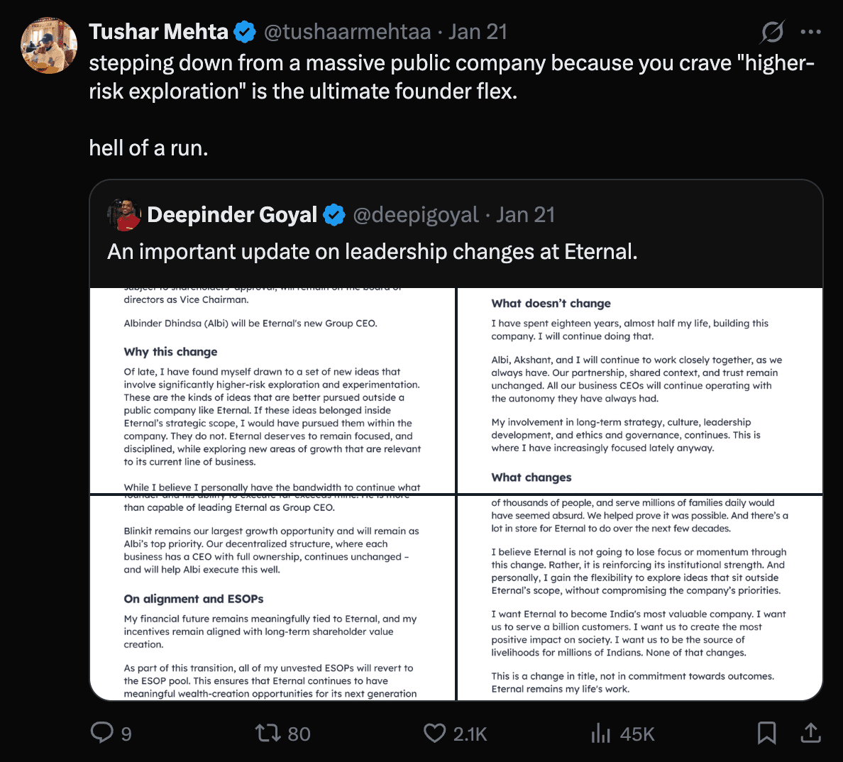 example quote tweet post made with bangers only